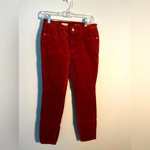 NWT Pilcro High Rise Skinny Corduroy Pants